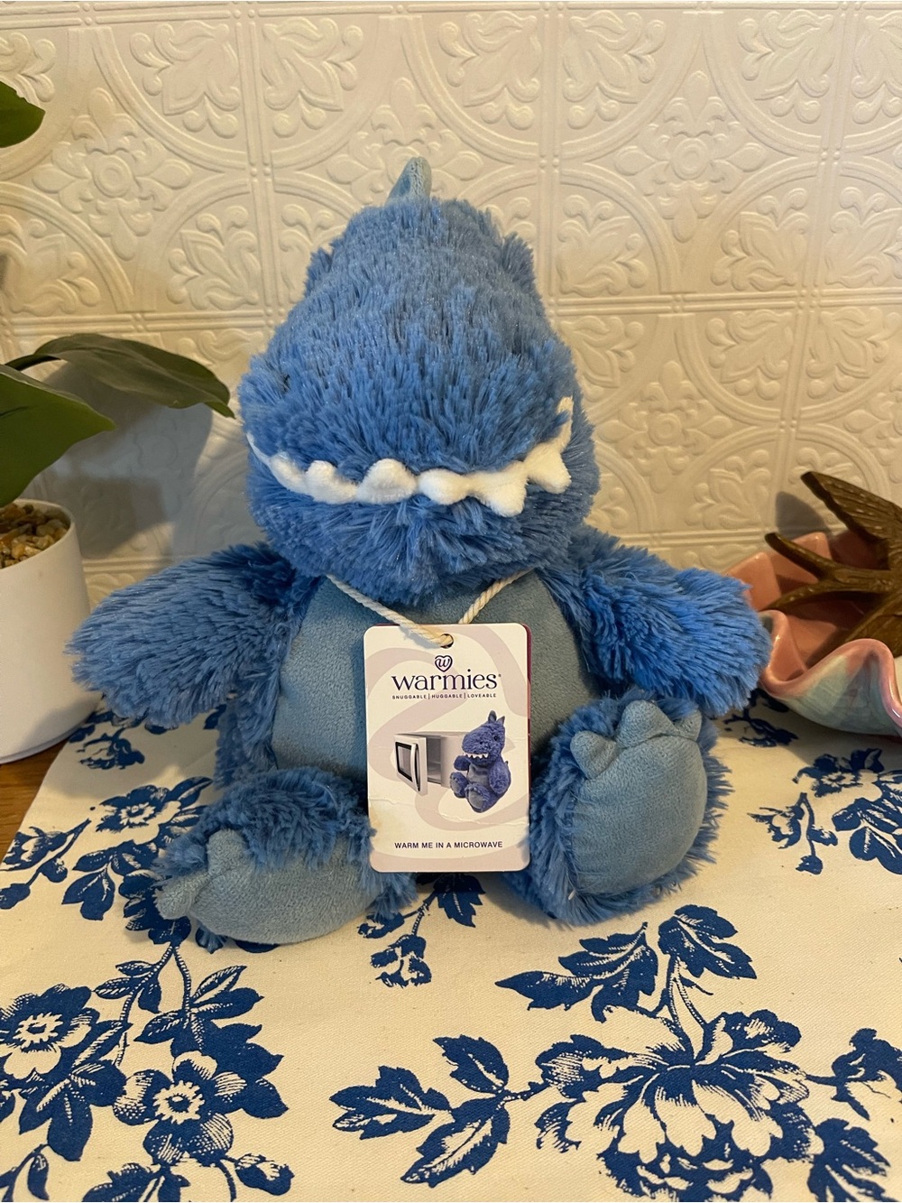 Warmies Blue T-Rex Plush Heat Pack